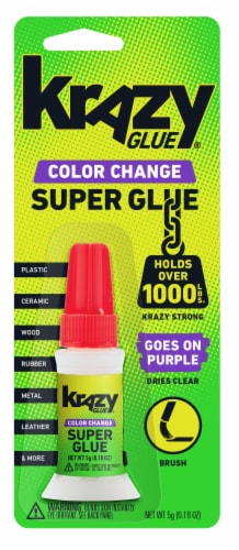 Krazy Glue Instant Color Change Glue with Brush Perspective: front