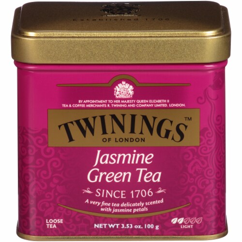 Twinings Of London Jasmine Green Tea Loose Tea Tin Perspective: front