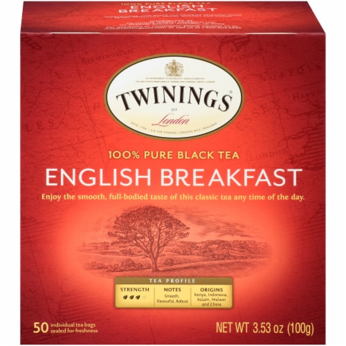 Twinings of London® English Breakfast Black Tea Bags Perspective: front