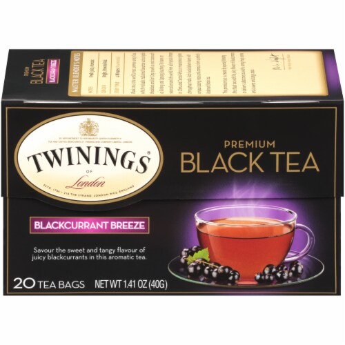 Twinings Of London Blackcurrant Breeze Premium Black Tea Bags Perspective: front