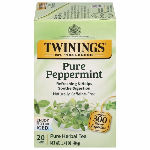 Twinings Of London® Pure Peppermint Herbal Tea Bags Perspective: front