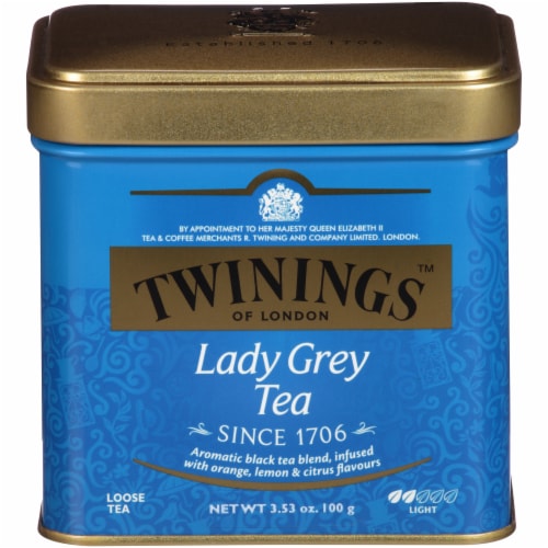 Twinings Lady Grey Tea Tin Perspective: front
