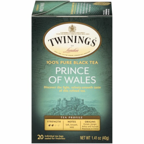 Twinings Of London Prince of Wales Pure Black Tea Bags Perspective: front