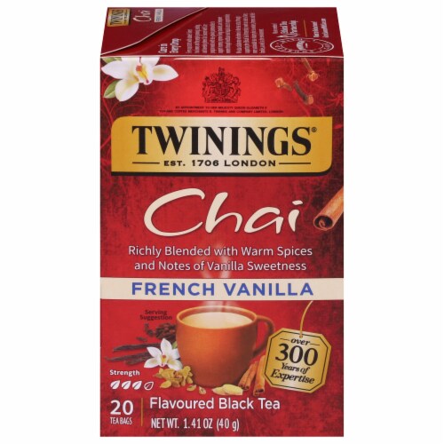 Twinings of London® French Vanilla Chai Tea Bags Perspective: front
