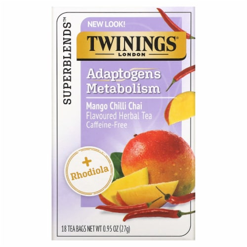 Twinings Of London Adaptogens Boost Mango Chili Chai Herbal Tea Perspective: front