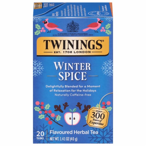 Twinings of London® Winter Spice Caffeine Free Herbal Tea Bags Perspective: front
