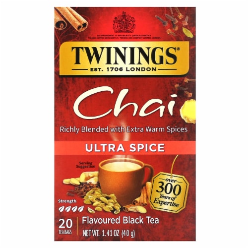 Twinings Of London® Ultra Spice Chai Black Tea Bags Perspective: front