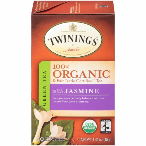 Twinings Of London Organic Jasmine Green Tea Bags Perspective: front