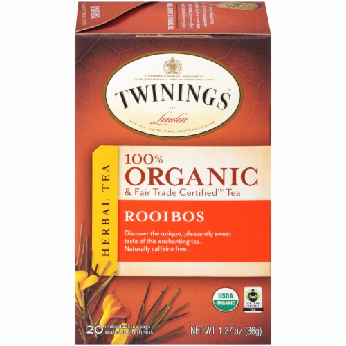 Twinings Of London Organic Rooibos Herbal Tea Bags Perspective: front