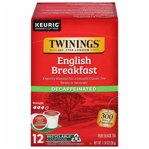 Twinings Of London® Decaffeinated English Breakfast Tea K-Cup Pods Perspective: front