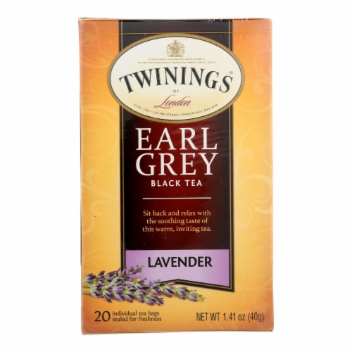 Twining's Tea Black Tea - Earl Grey Lavender - Case of 6 - 20 Count Perspective: front