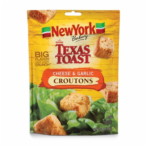 New York Bakery Texas Toast Cheese and Garlic Croutons Perspective: front