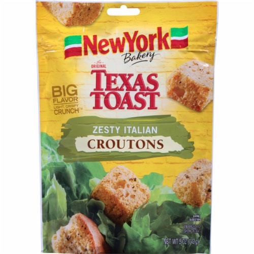 New York Bakery Texas Toast Zesty Italian Croutons Perspective: front
