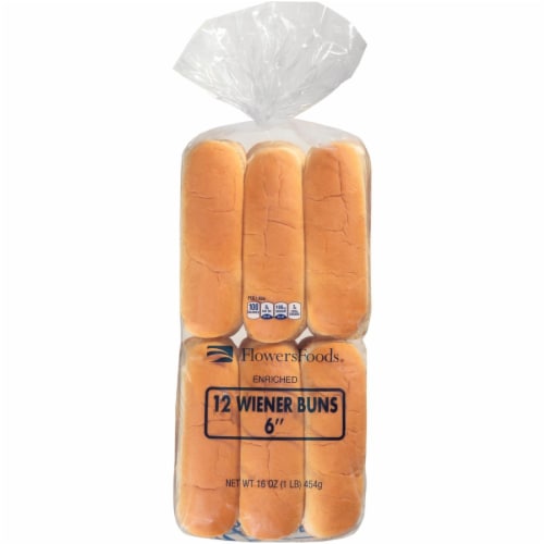 Flowers Foods® Enriched 6 Inch Wiener Buns Perspective: front