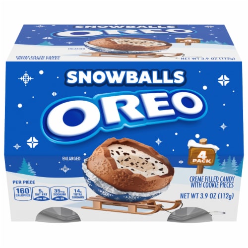 Mondelez International Oreo Snowball Creme Filled Candy, 4 ct / 3.95 oz ...