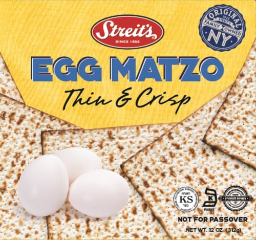 Streit's Thin and Crisp Egg Matzo Perspective: front
