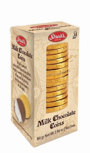 Streit's Nut Free Milk Chocolate Coins Perspective: front