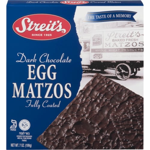 Streit's® Dark Chocolate Covered Egg Matzos Perspective: front