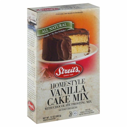 Streit's Yellow Cake Mix with Chocolate Frosting Mix Perspective: front