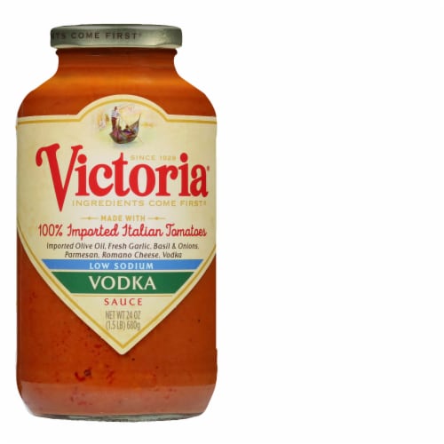 Victoria Low Sodium Vodka Sauce, Pasta Sauce Perspective: front