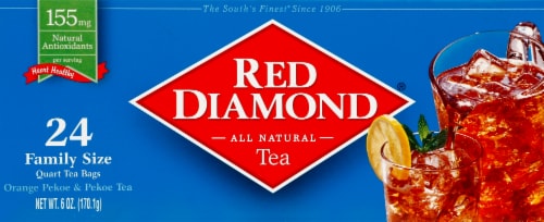 Red Diamond Quart Size Tea Bags Perspective: front