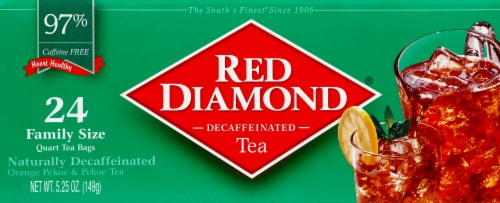 Red Diamond® Decaffeinated Quart Tea Bags Perspective: front