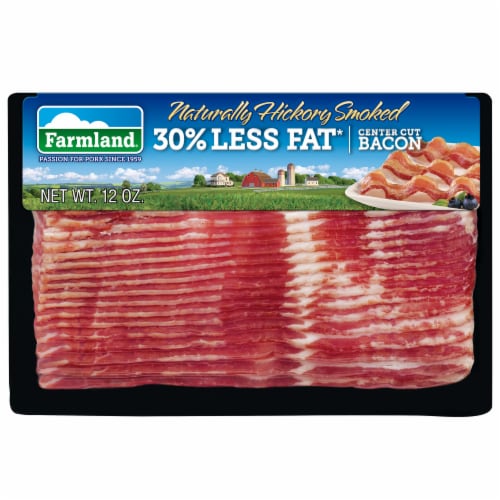 Farmland Hickory Smoked 30% Less Fat Center Cut Bacon Perspective: front