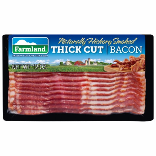 Farmland Naturally Hickory Smoked Thick Cut Bacon Perspective: front