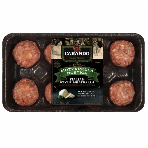 Carando Mozzarella Rustica Italian Style Meatballs Perspective: front