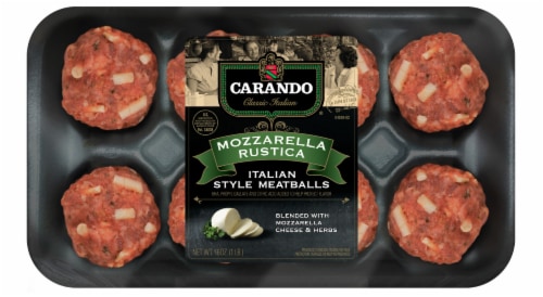 Carando Mozzarella Rustica Italian Style Meatballs Perspective: front