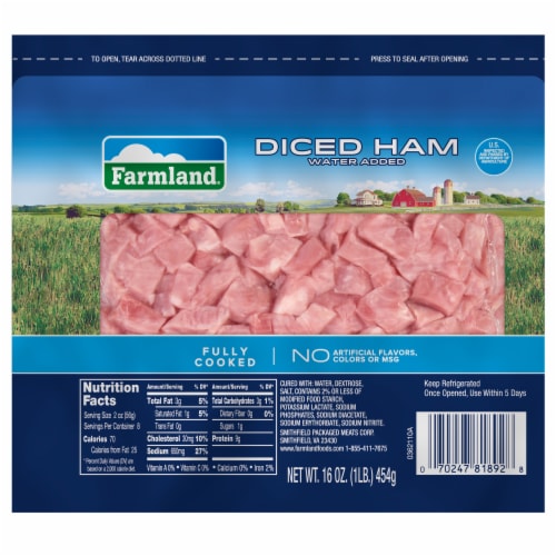 Farmland® Fully Cooked Diced Ham Perspective: front