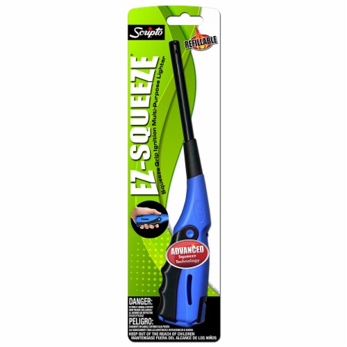 Scripto® EZ Squeeze Multi-Purpose Lighter - Blue Perspective: front