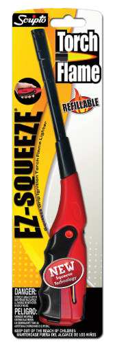 Scripto® EZ Squeeze Torch - Red/Black Perspective: front