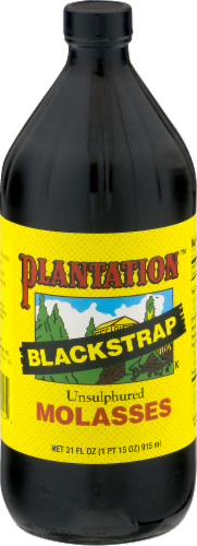 Plantation Blackstrap Unsulphured Molasses Perspective: front