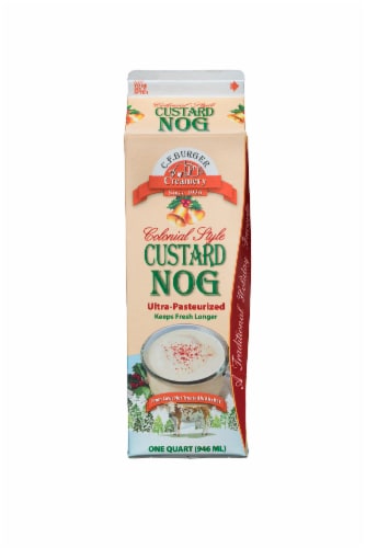 C.F. Burger Creamery Colonial Style Custard Nog Perspective: front