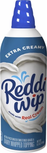 Reddi Wip Extra Creamy Whipped Topping Made With Real Cream Perspective: front