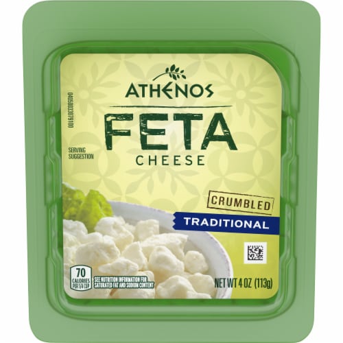 Athenos Traditional Crumbled Feta Cheese Perspective: front