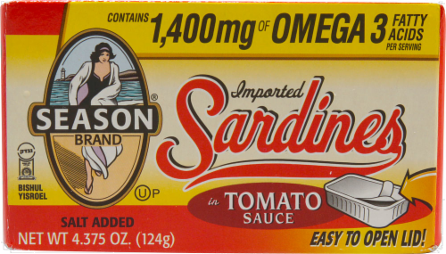 Season Brand® Imported Sardines in Tomato Sauce Perspective: front
