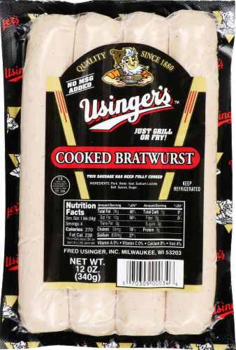 Usinger's™ Cooked Bratwurst Perspective: front