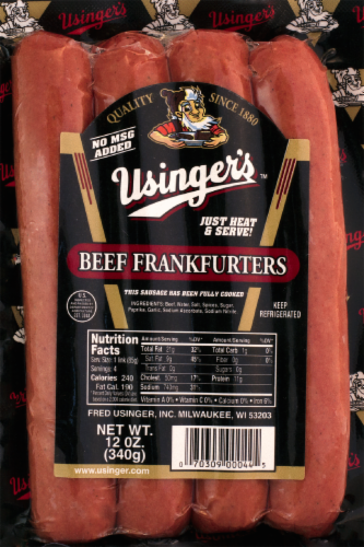 Usinger's™ Beef Frankfurters Perspective: front
