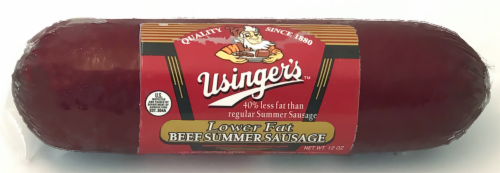 Usinger's® Lower Fat Beef Summer Sausage Perspective: front