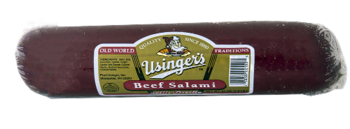 Usinger's™ Beef Salami with Garlic Perspective: front