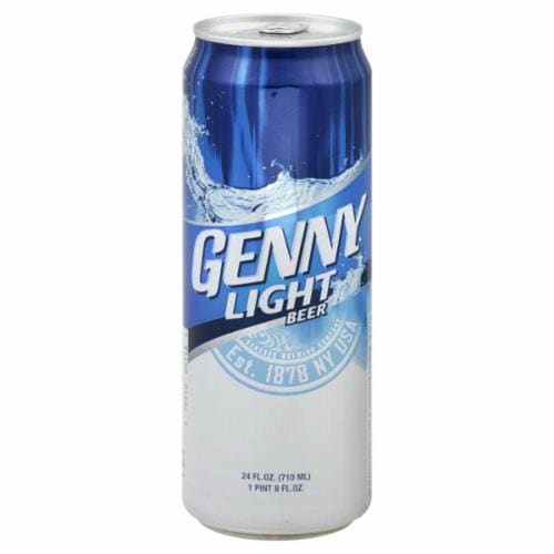 Genny® Light Beer Single Can Perspective: front