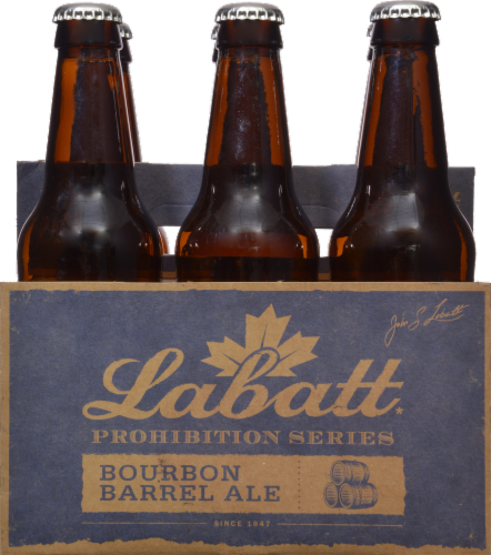 Labatt Prohibition Bourbon Barrel Ale Bottles Perspective: front