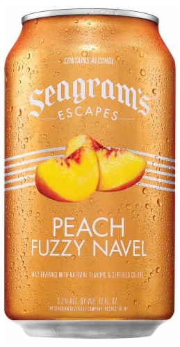 Seagram's Peach Fuzzy Navel Flavored Hard Beverage Single Can Perspective: front