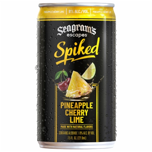 Seagram's Escapes Spiked Pineapple Cherry Lime Flavored Hard Beverage Perspective: front