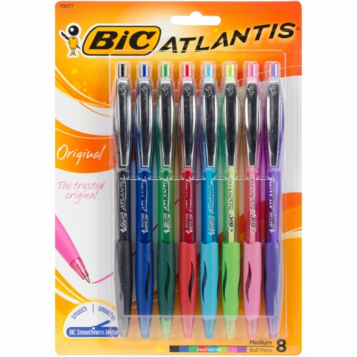 BIC Atlantis Original Retractable Ballpoint Pens - Assorted, 8 pk - Harris  Teeter