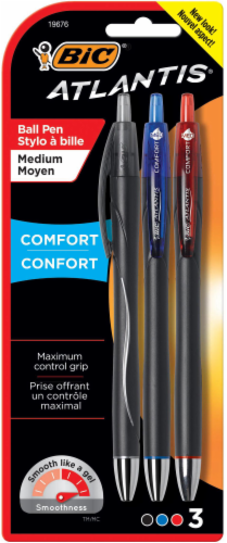 BIC Atlantis Comfort Retractable Ball Point Medium Point Pens Perspective: front