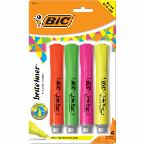 BIC Brite Liner Highlighters - Assorted Perspective: front