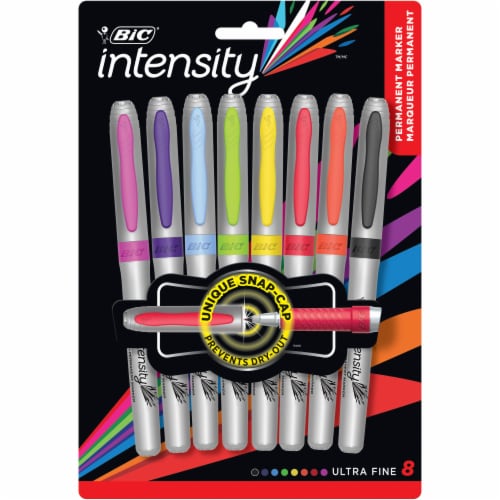 BIC Intensity Ultra-Fine-Point Permanent Markers - Assorted, 8 pk